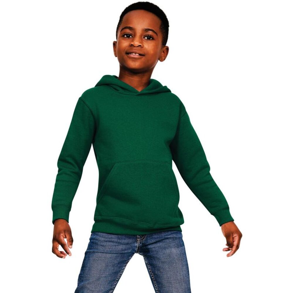 Casual Classics Childrens/Kids Blended Ringspun Cotton Hoodie / Forest Green